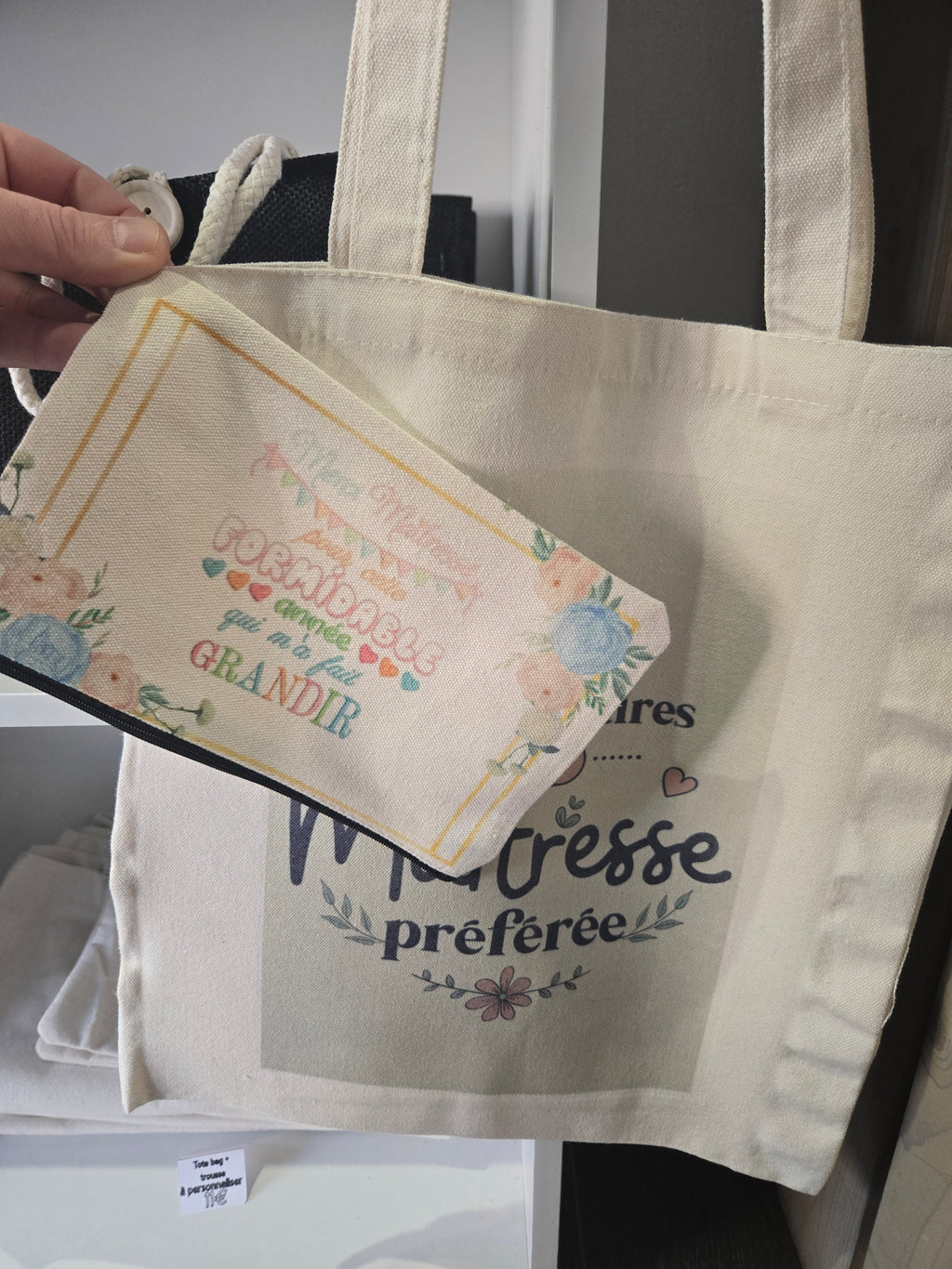 Tote bag 32x38cm + trousse 21x13cm