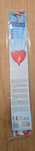 Ballon aluminium coeur ROUGE 45cm