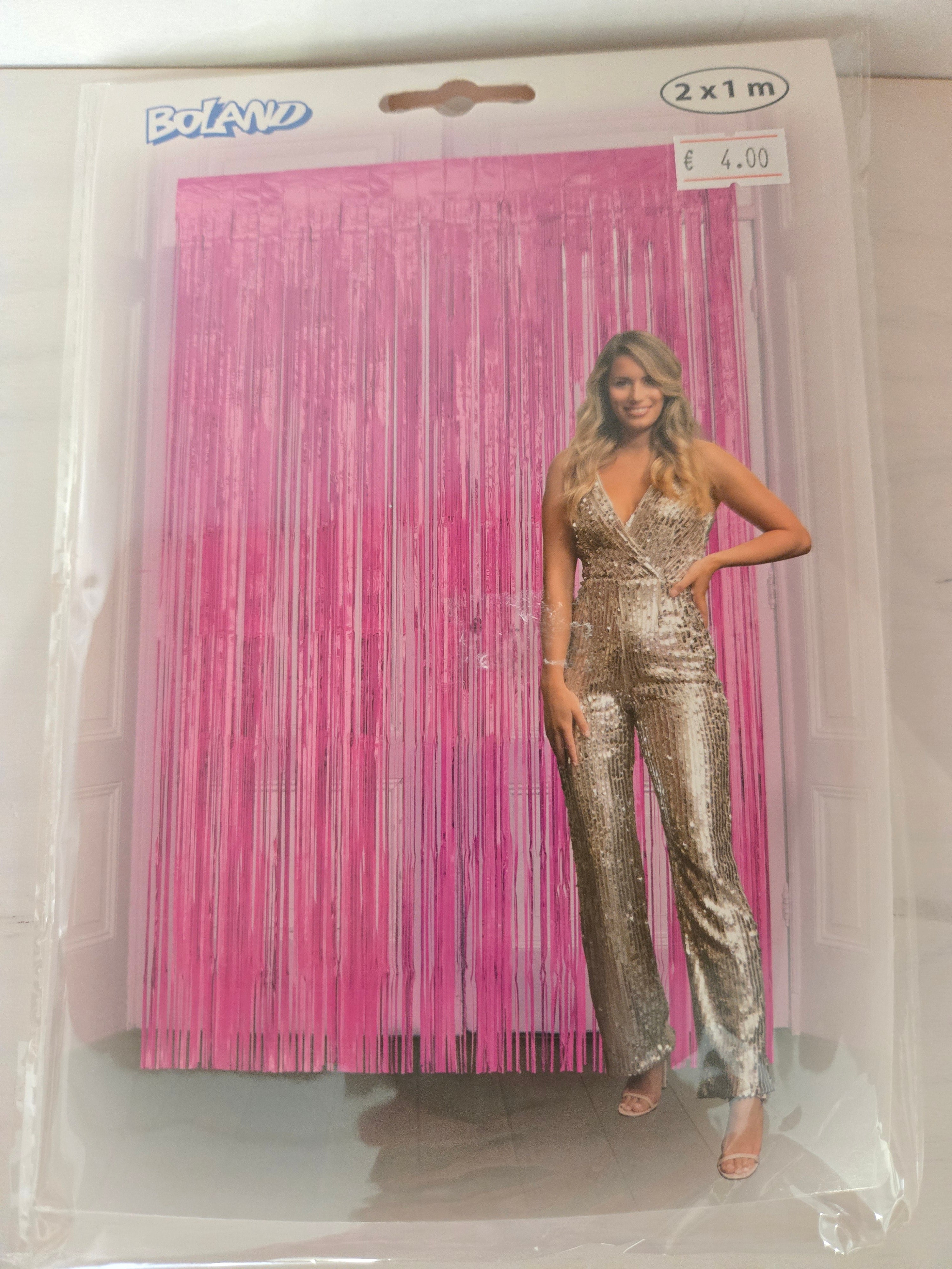 Rideau guirlande rose 1mx2m